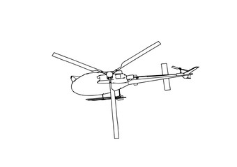 Fototapeta na wymiar vector helicopter sketch