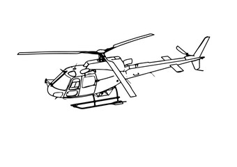 vector helicopter sketch