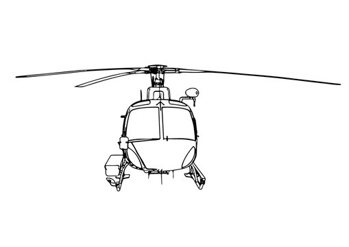 Vector Helicopter Sketch