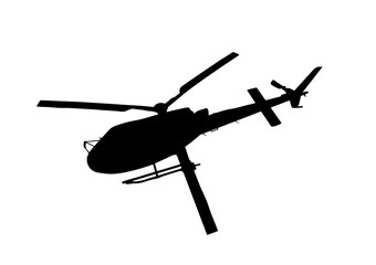 silhouette helicopter vector