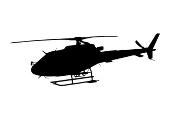 silhouette helicopter vector