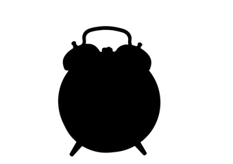 silhouette of an alarm clock vector