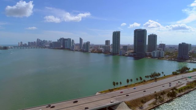 Aerial Miami drone footage 4k paraiso district