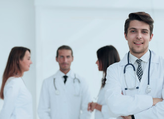 Fototapeta premium doctor therapist on the background of the office