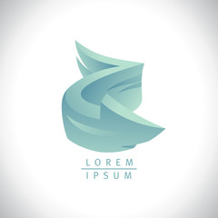 Fish abstract logo concept