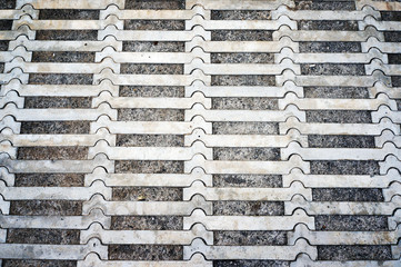 Tiles pavement in Funchal, Madeira, Portugal.