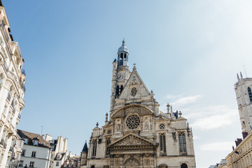 Fototapeta na wymiar Saint-Étienne-du-Mont church in Paris, France