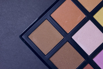 Fototapeta premium Professional make up palette on black background