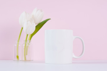 blank white mug mockup