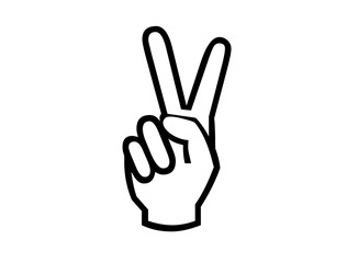 hand icon victory.Two fingers (approval, welcome, consent).