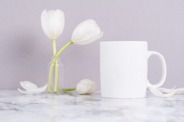 blank white mug mockup