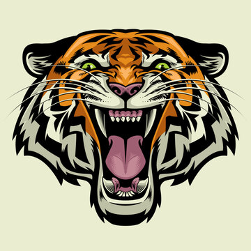 angry tiger head