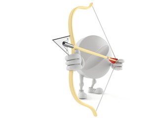 Tablet character aiming with bow