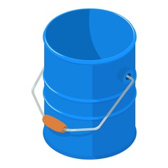 Domestic bucket icon, isometric style