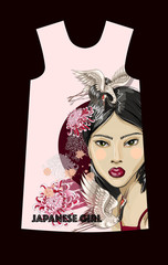Design dress with fashion Japanese girl