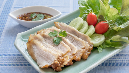 slice of grilled pork