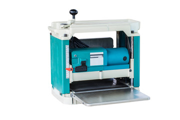 Electric planing wood isolated on white background with clipping path.