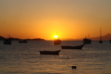 marine sunset in Juan Griego, Margarita Island, Venezuela