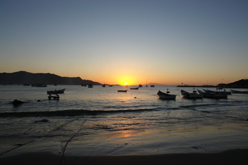 marine sunset in Juan Griego, Margarita Island, Venezuela