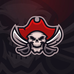 "Dead Pirate" mascot logo. Eps10 vector.