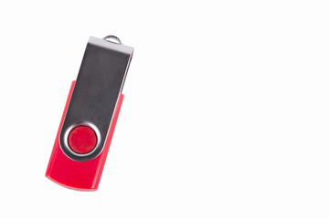 Universal serial bus USB drive isolated over the white background.