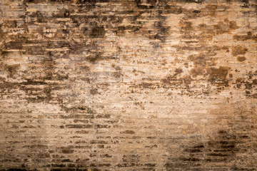 Weathered plaster and brick wall textured background 3