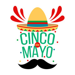 Cinco de mayo banner with mexican elements