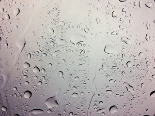 drops at a wet window