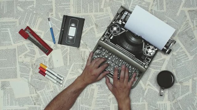 Writing a book, script, newspaper on an old typewriter, Different styles available in my gallery color and Black and white