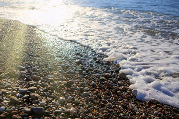Sunshine on sea background.