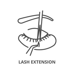Lash extension vector icon
