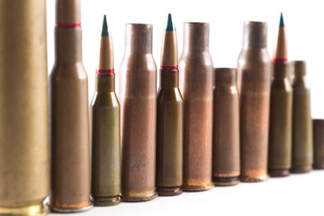 A number of bullets on a white background