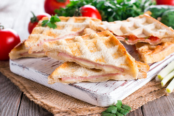 Homemade grilled cheese sandwich