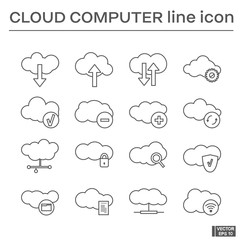 Set of icons, cloud computer.