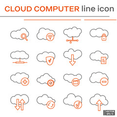 Set of icons, cloud computer.