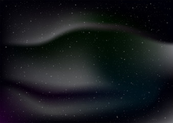 Fototapeta premium Abstract aurora with star on black background.