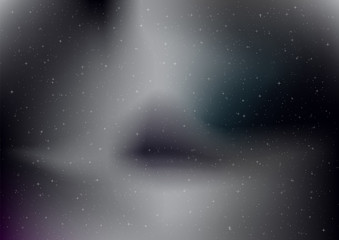 Fototapeta na wymiar Abstract aurora with star on black background.