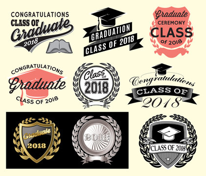 Graduation sector set Class of 2018 Congrats grad Congratulations Graduate