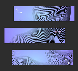 Minimal banner templates with marble striped texture