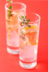 Gin bitter lemon with thyme and grapefruit.