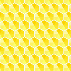 Pattern vector background yellow honeycomb