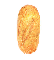 corn bread on white background