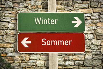 Fototapeta premium Schild 316 - Winter