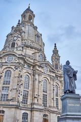Fototapeta na wymiar Church of Our Lady - so called Frauenkirche - in Dresden city, Germany