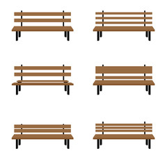 bench in brown color illustration