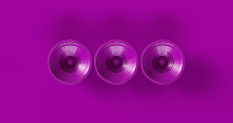 Purple Speakers 3d illustration	