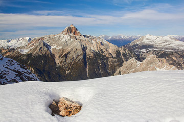 Fototapeta na wymiar Dolomites, best part of Alps, Cortina, Italia