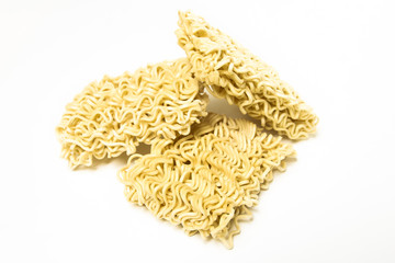 Raw asian instant noodles