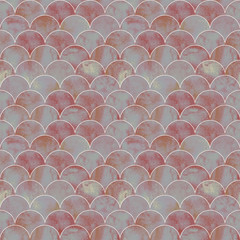 Fototapeta premium Fish scale wave japanese seamless pattern