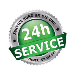 Button 24h Service Grün